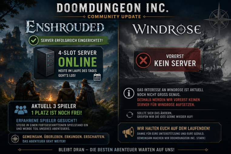 Update zum Enshrouded-Server